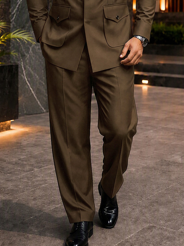 Luxury Safari Style 2-Piece Suit Set