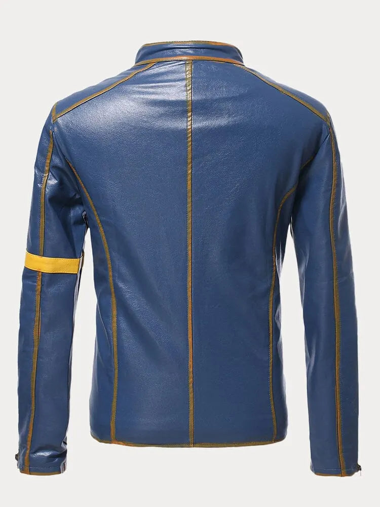 Stand Collar Punk Leather Jacket