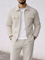Classic Suede Jacket and Pants Set