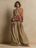 Women's Casual Elegant Linen Casual Set