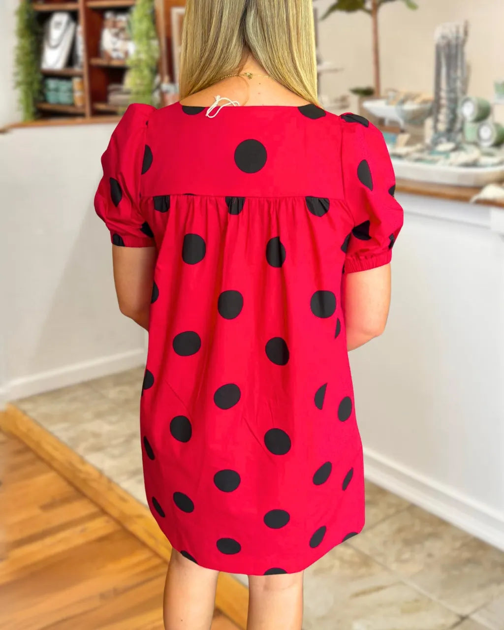 Vintage Polka Dot Satin Dress