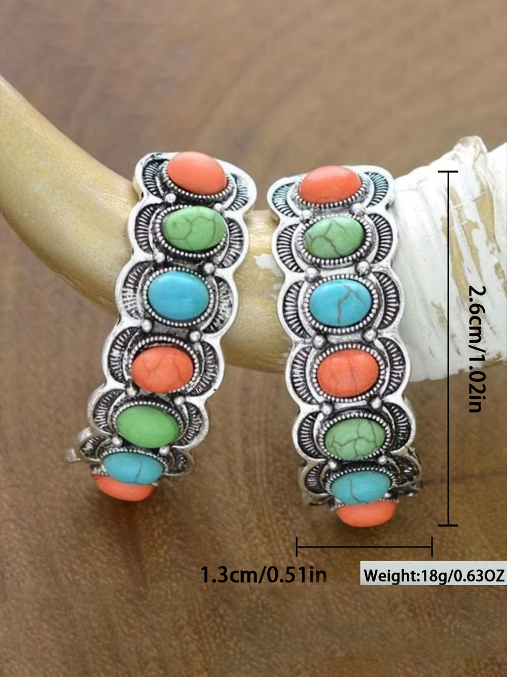Turquoise Vintage Geometric Statement Earrings