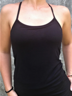 Cotton Women's Yoga Top With Strappy Back
