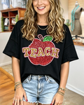 TEACH Apple Sequin T-shirt
