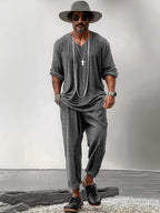 Soft Stretchy Simple 2-Piece Outfits