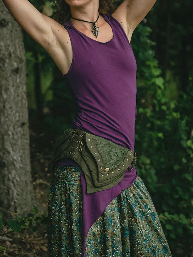 Pixie Fairy Hooded Top Elven Sleeveless Stretchable Hoodie Top