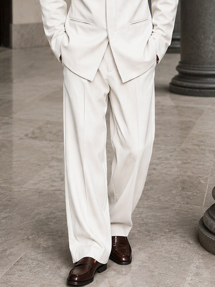 Smart Casual Hidden Placket Jacket Pants Set