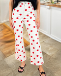 Apple-patterned Printed Pants