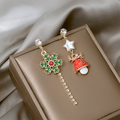 Metal Christmas Trim Earrings