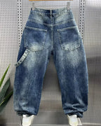 Vintage Washed Multi©\Patch©\Pocket Cargo Denim Pants