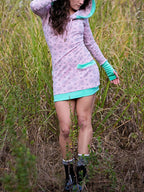 The Portal Organic Cotton Cowl Hood Dress with Pockets & Sleeves
