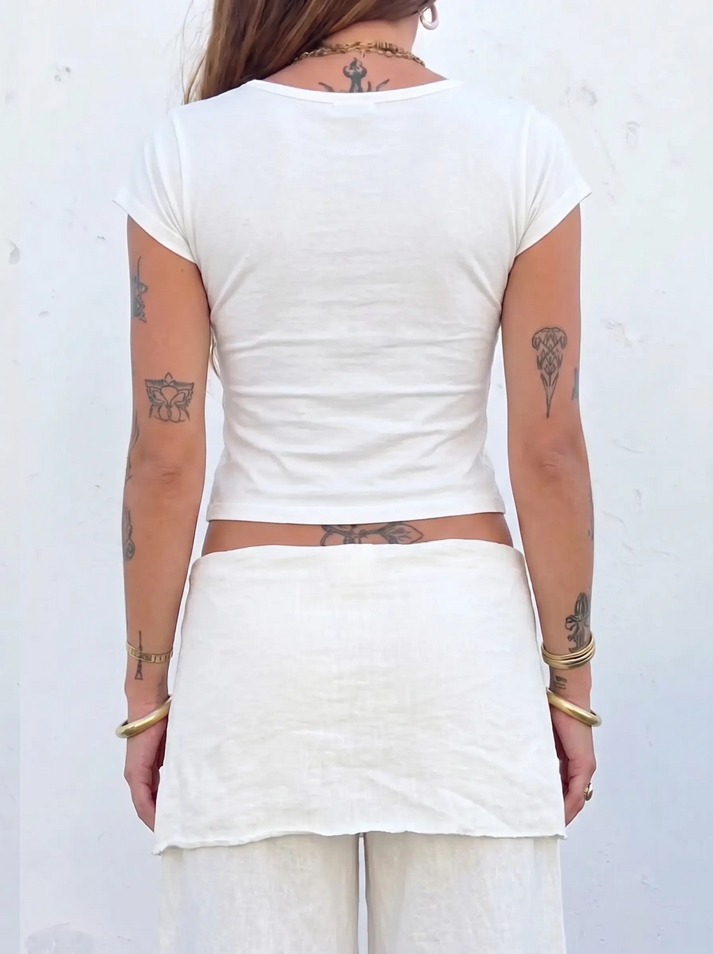 Handmade Spiral Appliqu¨¦ Wide Square Neck Cropped Top