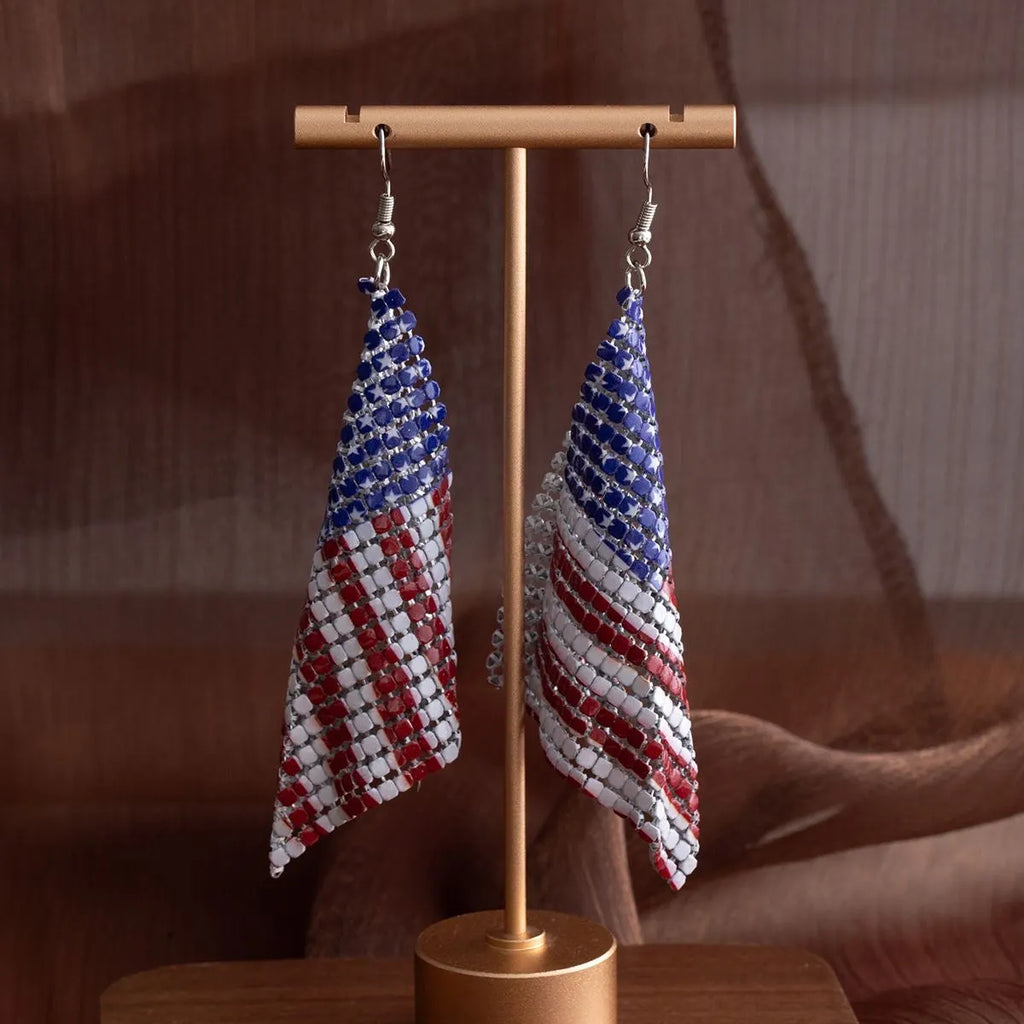 Flag Fashion Sequin Earrings