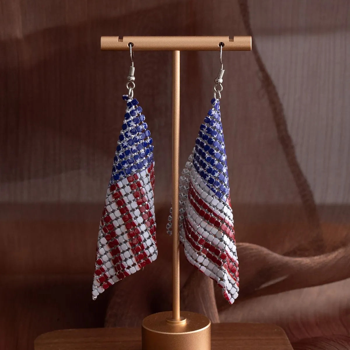 Flag Fashion Sequin Earrings