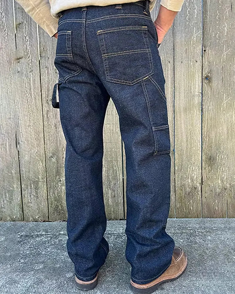 Vintage Raw©\Indigo Dark©\Blue Double©\Knee Denim Jeans