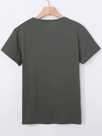 Floral Print Crew Neck T-shirt, Casual Short Sleeve Top, Women's Clothing