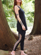Tribal Asymmetric Drawstring Tank Top