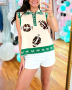 Field Ready Style Football Embroidered Tank
