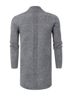 Solid Ribbed Knit Open Front Cardigan