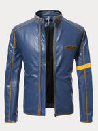Stand Collar Punk Leather Jacket