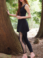 Tribal Asymmetric Drawstring Tank Top