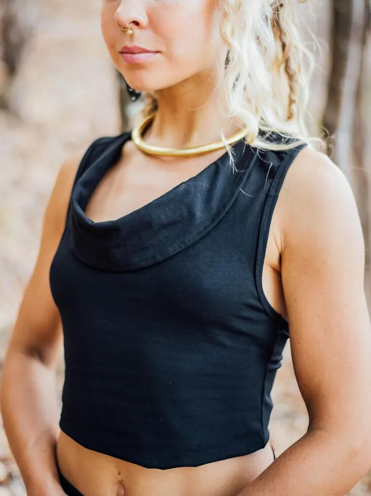 Cotton Festival Top, Ethical Handmade Boho Crop Top, Earthy Goddess Clothing