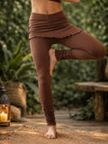Skirt Overlay Ruched Yoga Leggings