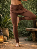 Skirt Overlay Ruched Yoga Leggings