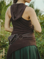 Pixie Fairy Hooded Top Elven Sleeveless Stretchable Hoodie Top