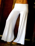 Ruched Butt Wide Leg Yoga Resort Lounge with Fold Over Skirt Waistband