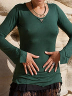 Cut-out top, pixie top, flared sleeves top, party top, bohemian sweatshirt, shirt with cut