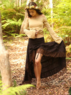 Boho Top with Long Flared Sleeves