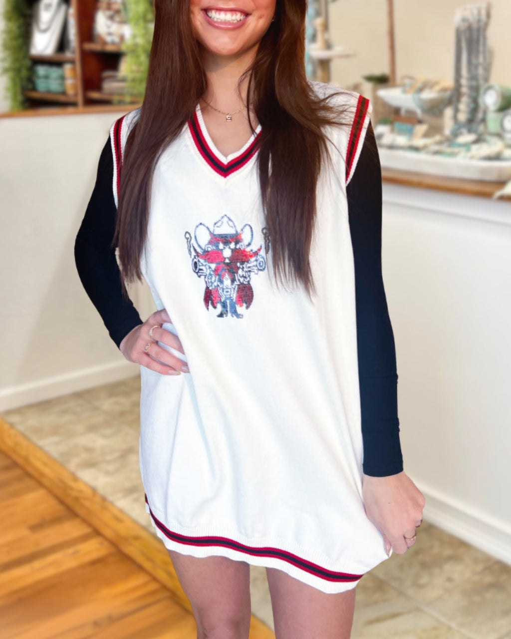 Touchdown Sequin Sleeveless Dress