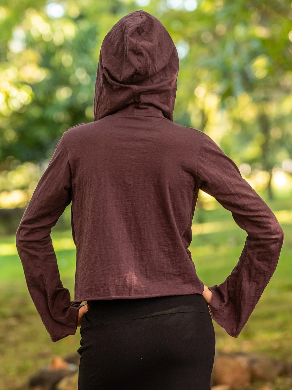 Festival Clothing, Hippy Women Top, Wrap Fairy Blouse, Wrap Hoodie Top