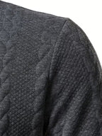 Men's Cable Knit Short Sleeve Polo Shirt