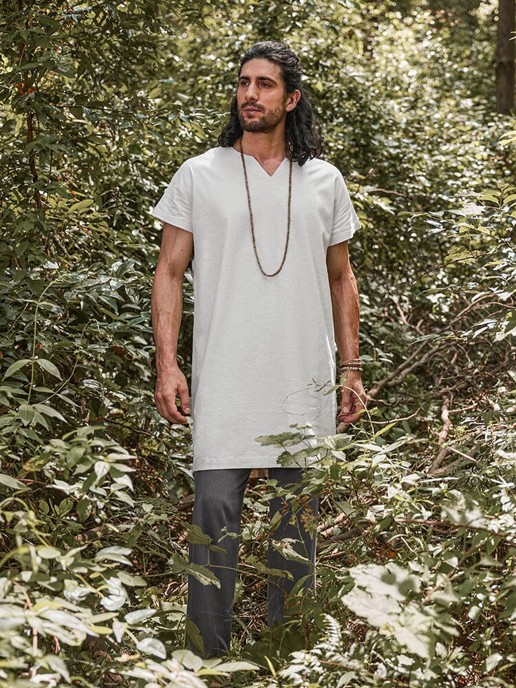 Soft Linen Blend Long Top