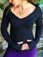 Elven Hoodie-Womens Long Sleeve Hoodie Shirt with Thumbholes Hoody