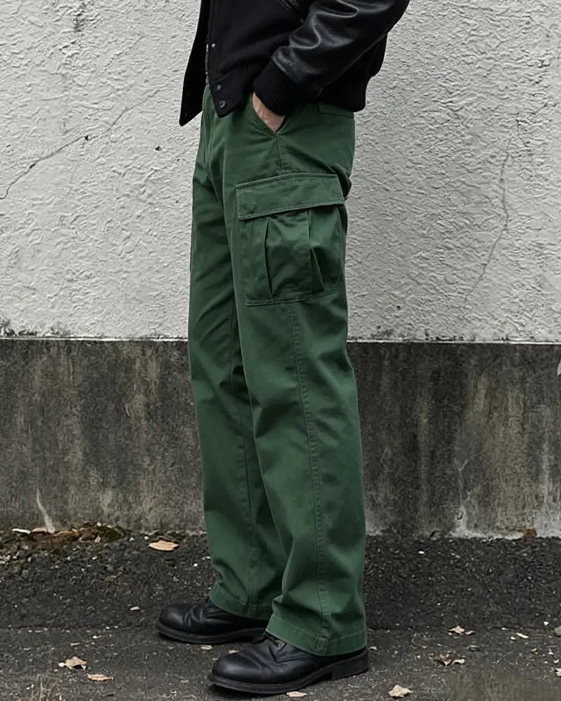 Vintage Forest Green Cargo Trousers