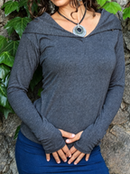 Elven Hoodie-Womens Long Sleeve Hoodie Shirt with Thumbholes Hoody