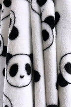 Plush Loungewear Pajama Set Panda Pattern