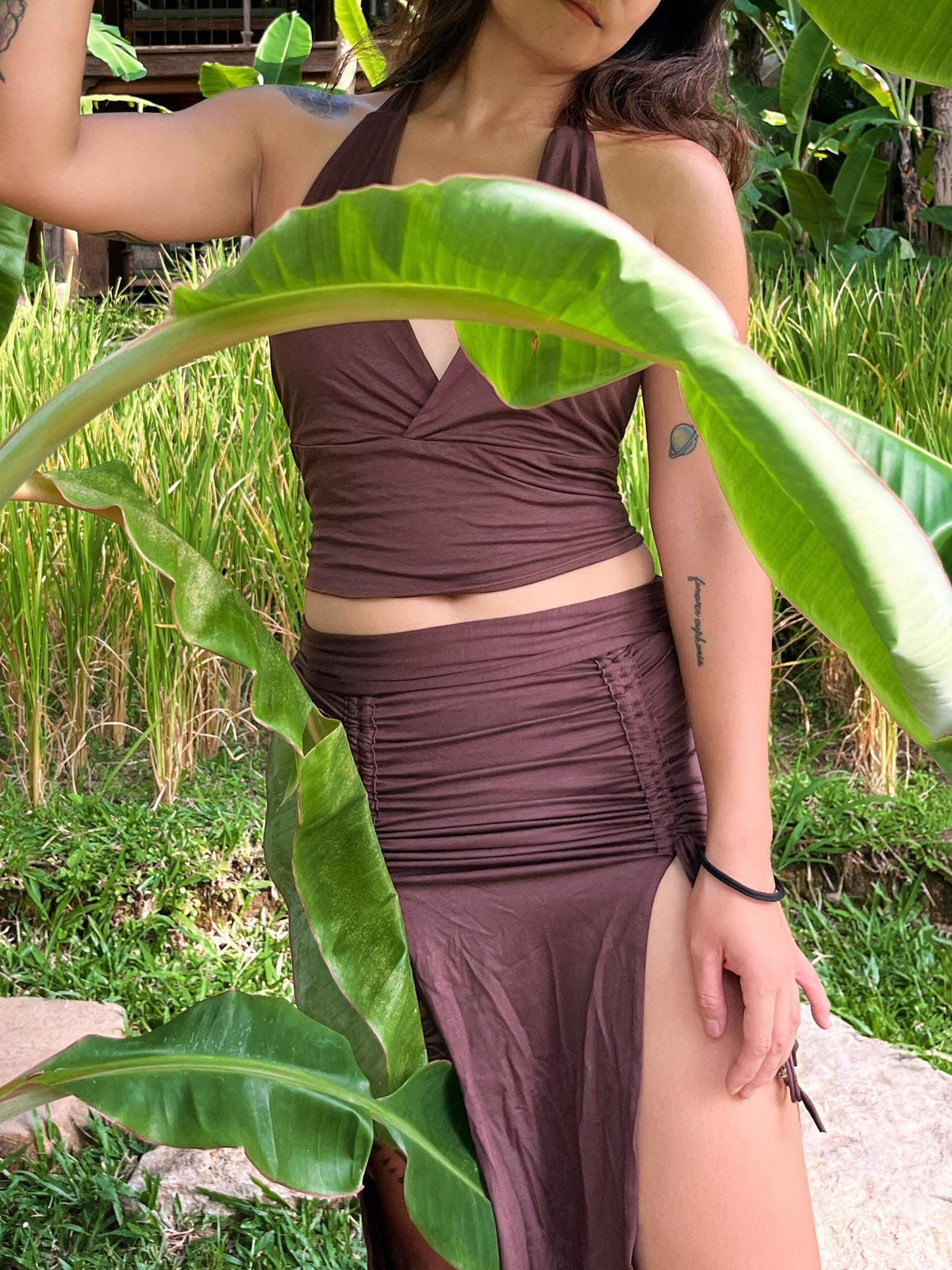 Halter Crop Top: Stretchy, Yoga, Bellydance, Boho, Ritual, Burning Man