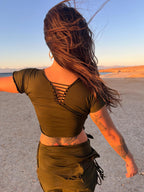 Pixie Top, Stretchy Bamboo Boho Festival Fairy Clothing