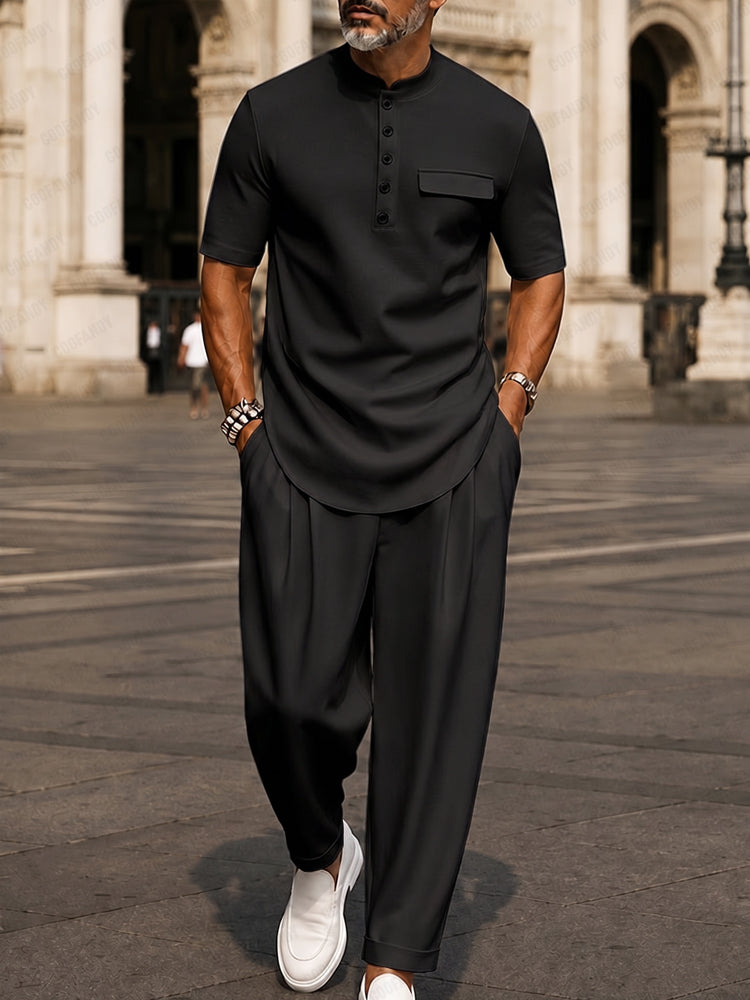 Effortless Leisure Contrast Color Matching Set