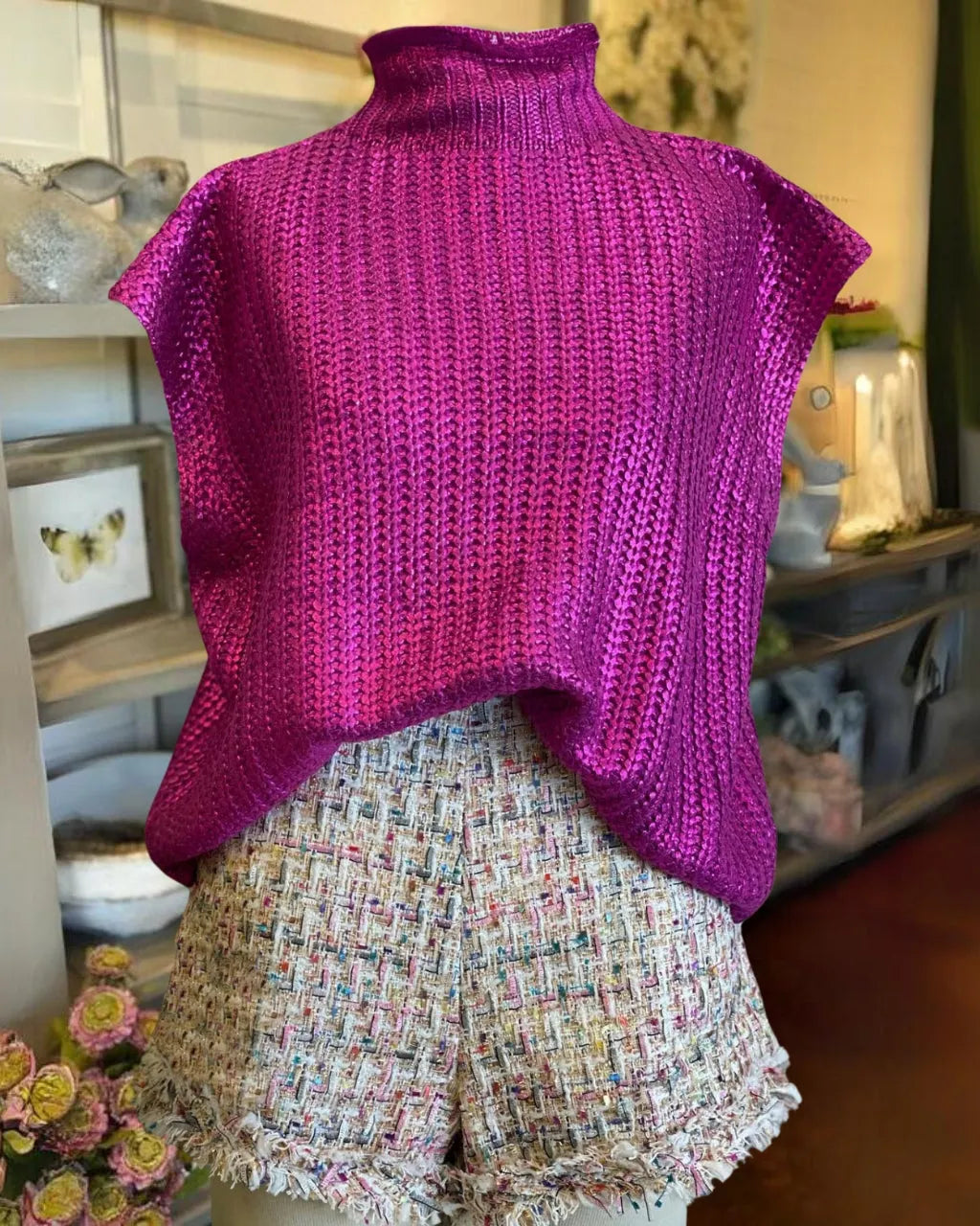 Metallic Foiled Sweater