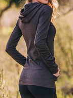 Sculptural Ruched Jacket with Fitted Waist, Hood and Full-Zip Front
