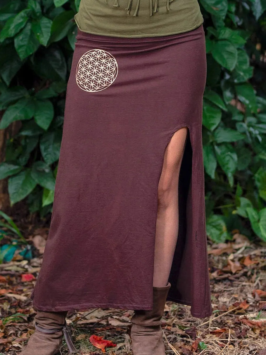 Fairy Slit Skirt, Elven Clothing, Forest Dweller Skirt, Pixie Skirt, Bohemian Clothing
