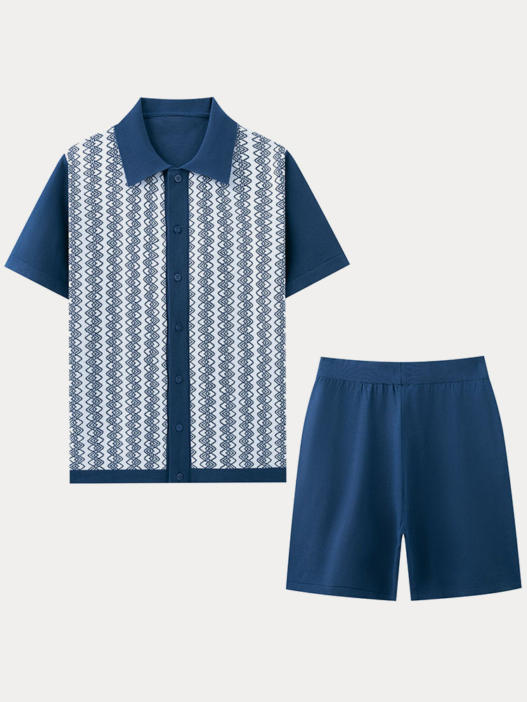 Modern Jacquard Knit 2-Piece Set