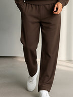 Minimalist Mock Neck Top Straight Pant Set