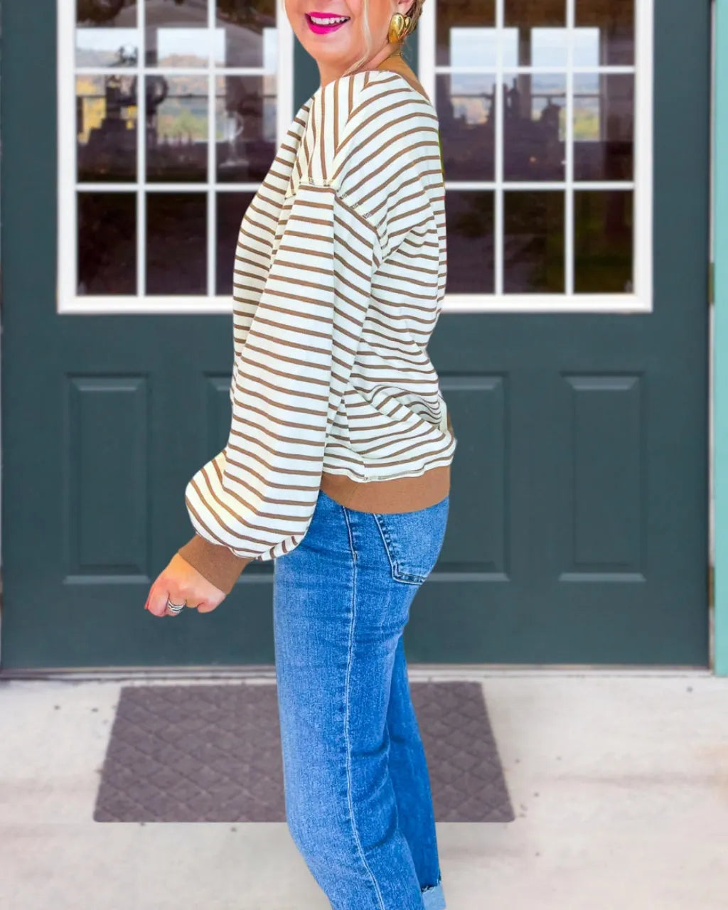 Cara Colorblock Striped Pullover