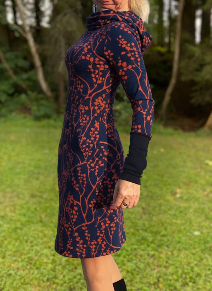 Forest Style Natural Cowl Neck Dress